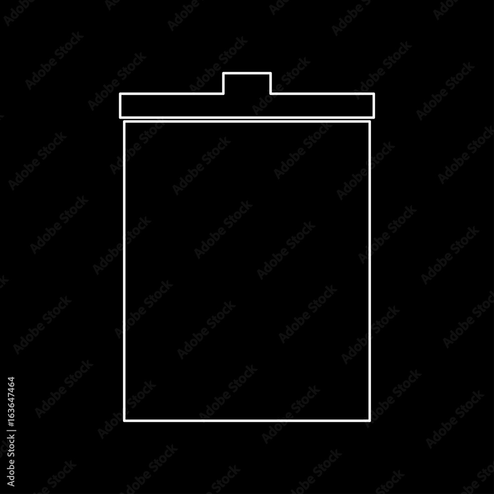Trash bucket the white path icon . Trash bucket the white path icon .