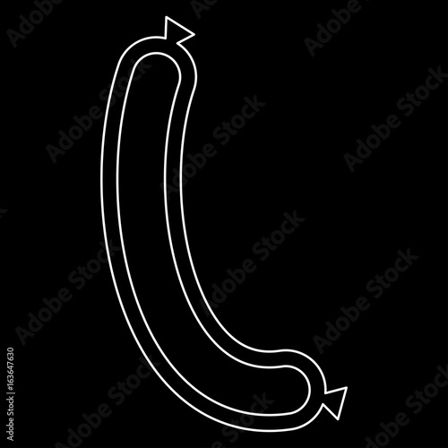 Sausage  the white path icon .