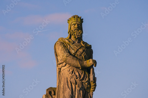 Quadro su tela Close-up of the statue of King Robert I