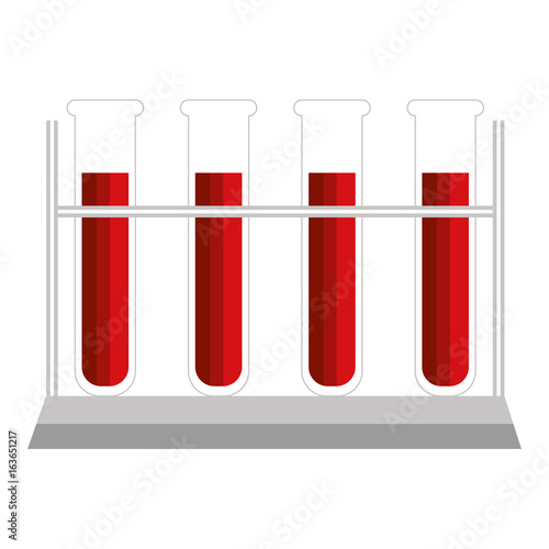 tube test with blood vector illustration design
