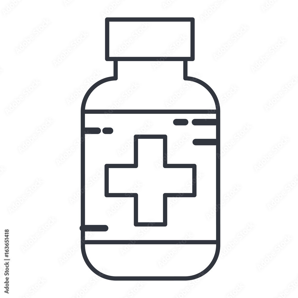 bottle drugs isolated icon vector illustration design bottle drugs isolated icon vector illustration design