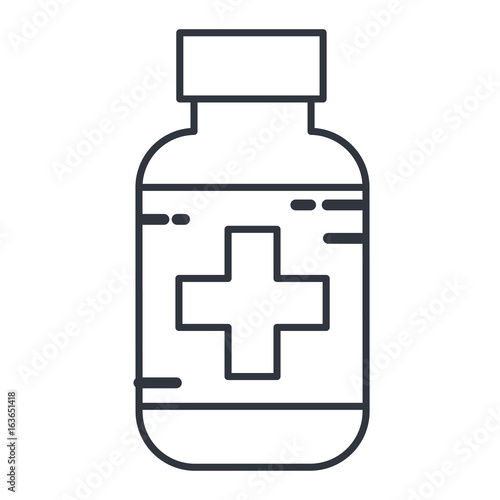 bottle drugs isolated icon vector illustration design