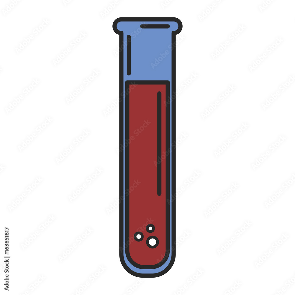 tube test with blood vector illustration design tube test with blood vector illustration design