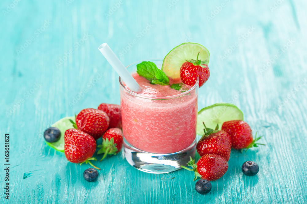 healthy berry smoothie in glass healthy berry smoothie in glass