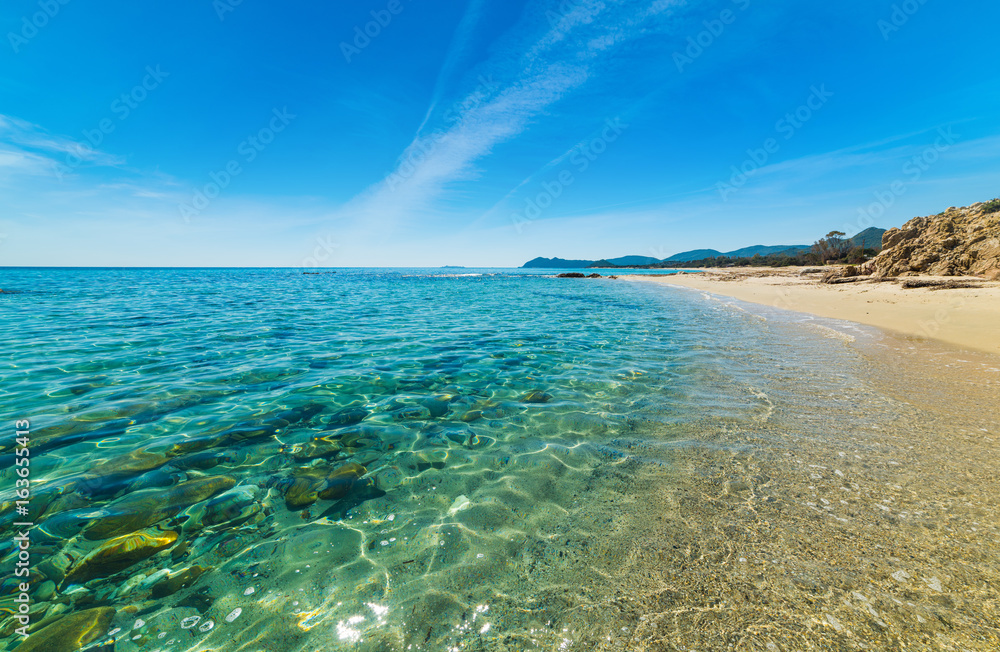 Obraz premium Blue sea in Santa Giusta shore
