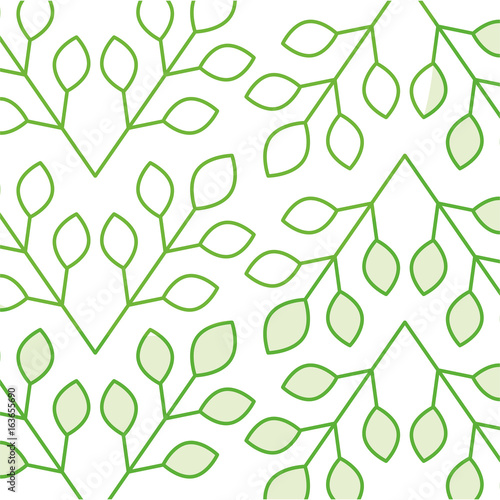 leafs plant ecology pattern vector illustration design