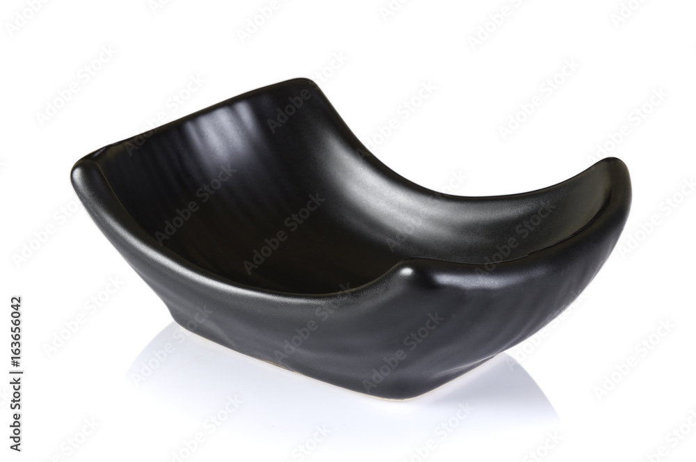 black bowl isolated on white background black bowl isolated on white background