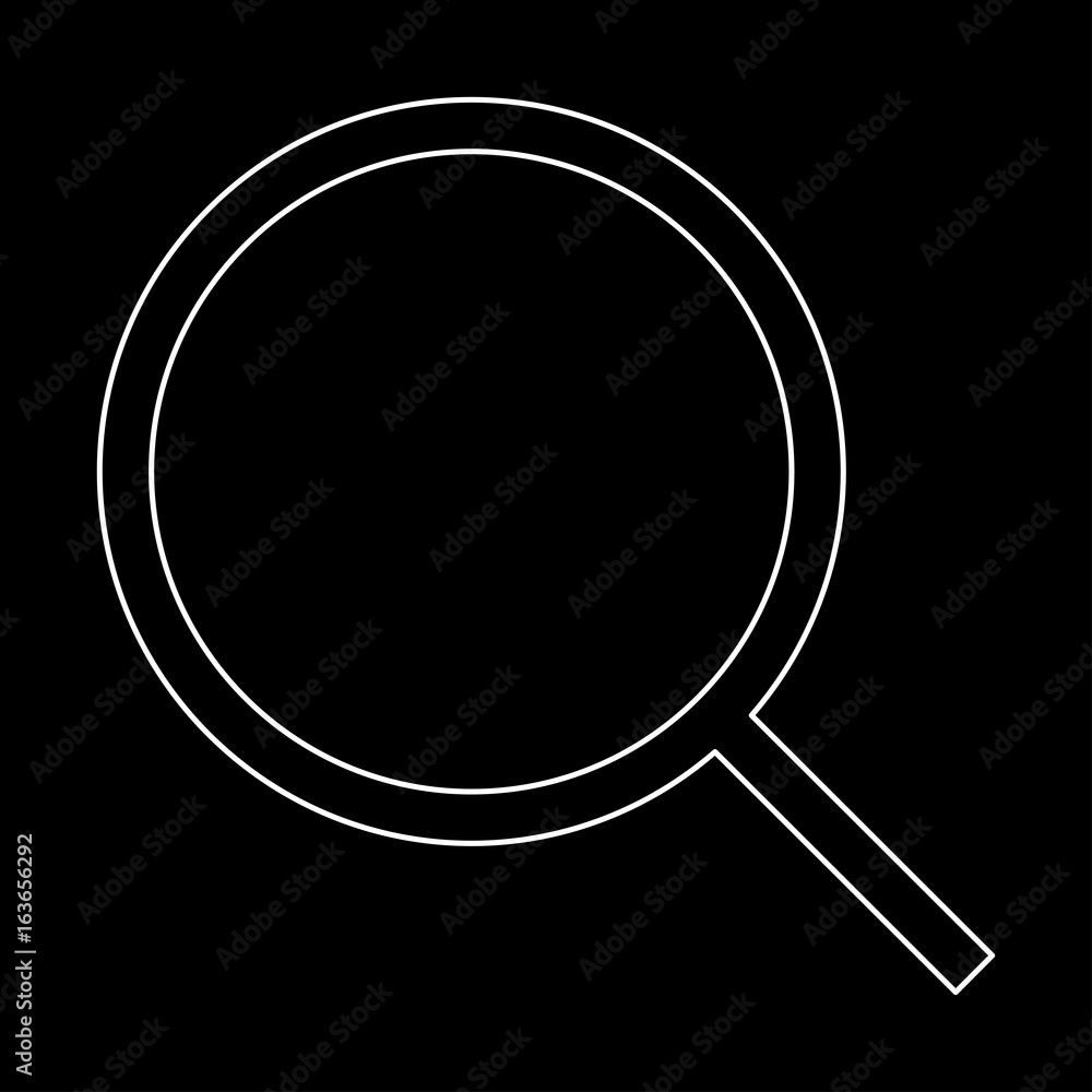 Magnifying glass or loupe the white path icon . Magnifying glass or loupe the white path icon .
