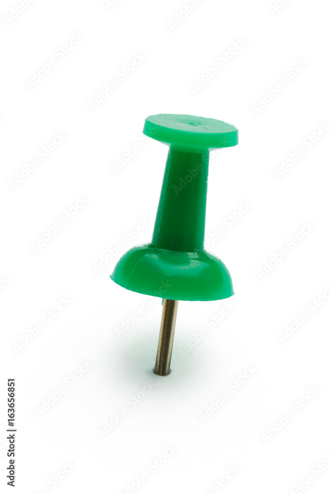 close up of a pushpin on white background close up of a pushpin on white background