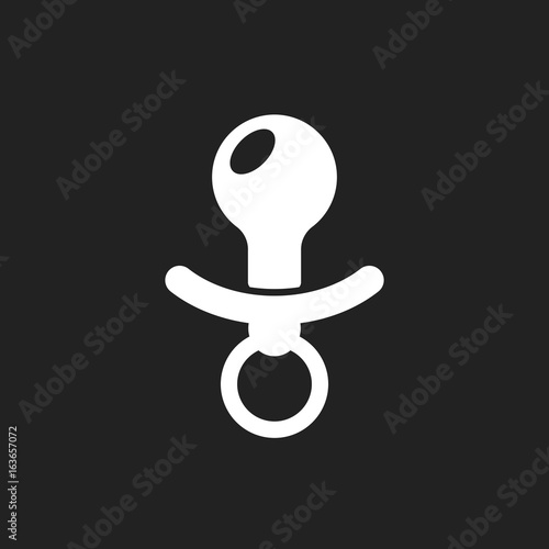 Baby pacifier icon. Child toy nipple vector illustration.
