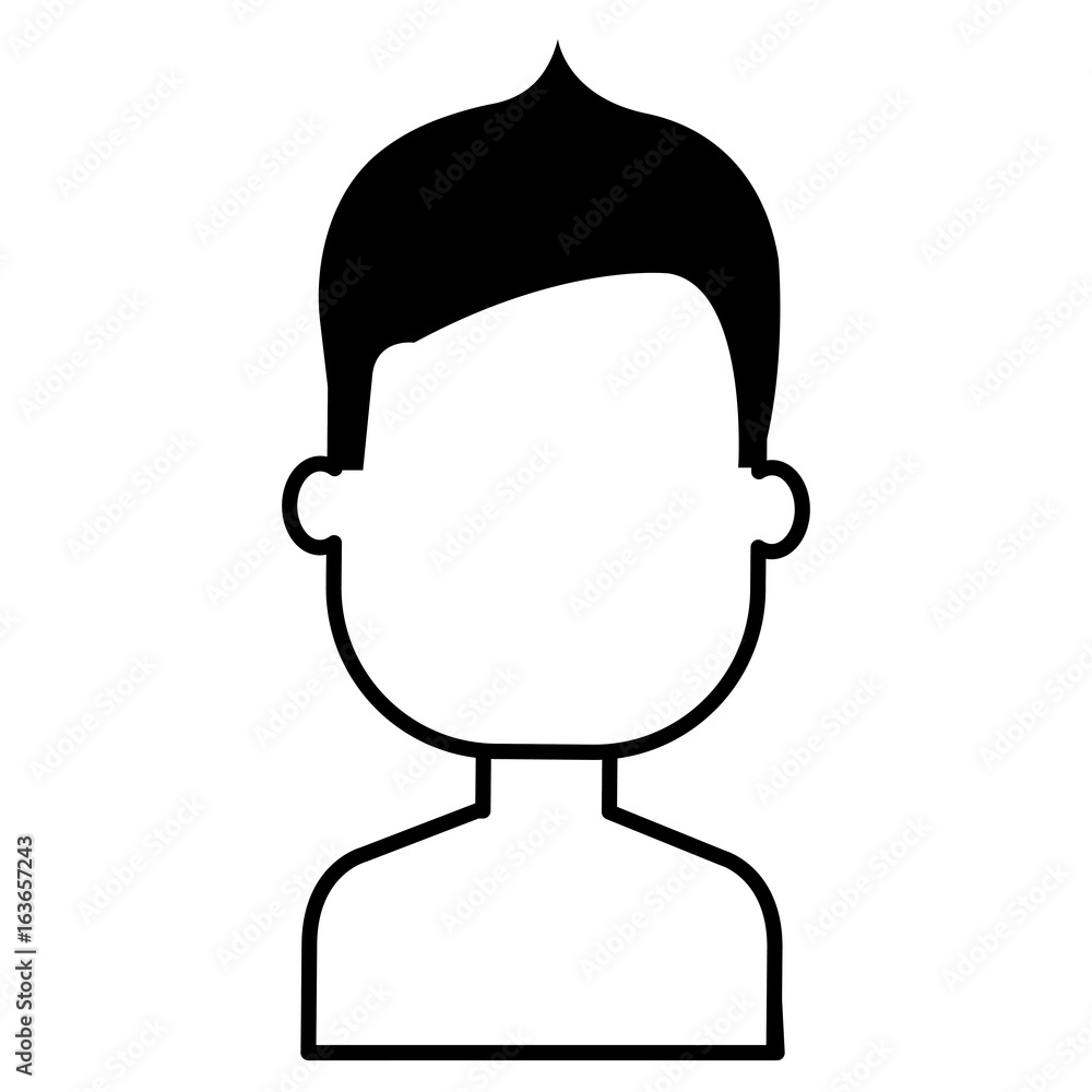 young man shirtless avatar character vector illustration design young man shirtless avatar character vector illustration design