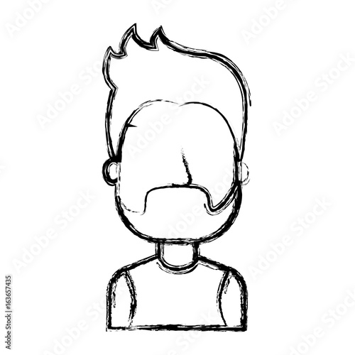 young man model avatar character vector illustration design