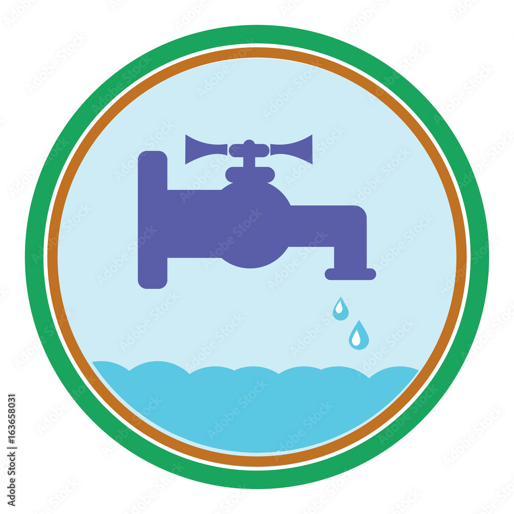 Faucet and water drops. Planet. Illustration on white background. The concept - ecology, environmental conservation, water. Faucet and water drops. Planet. Illustration on white background. The concept - ecology, environmental conservation, water.