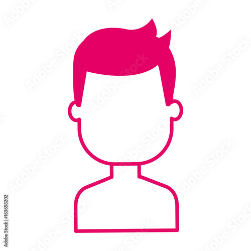 young man shirtless avatar character vector illustration design