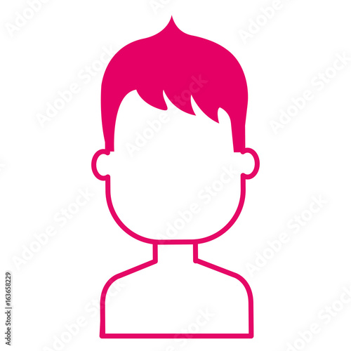 young man shirtless avatar character vector illustration design
