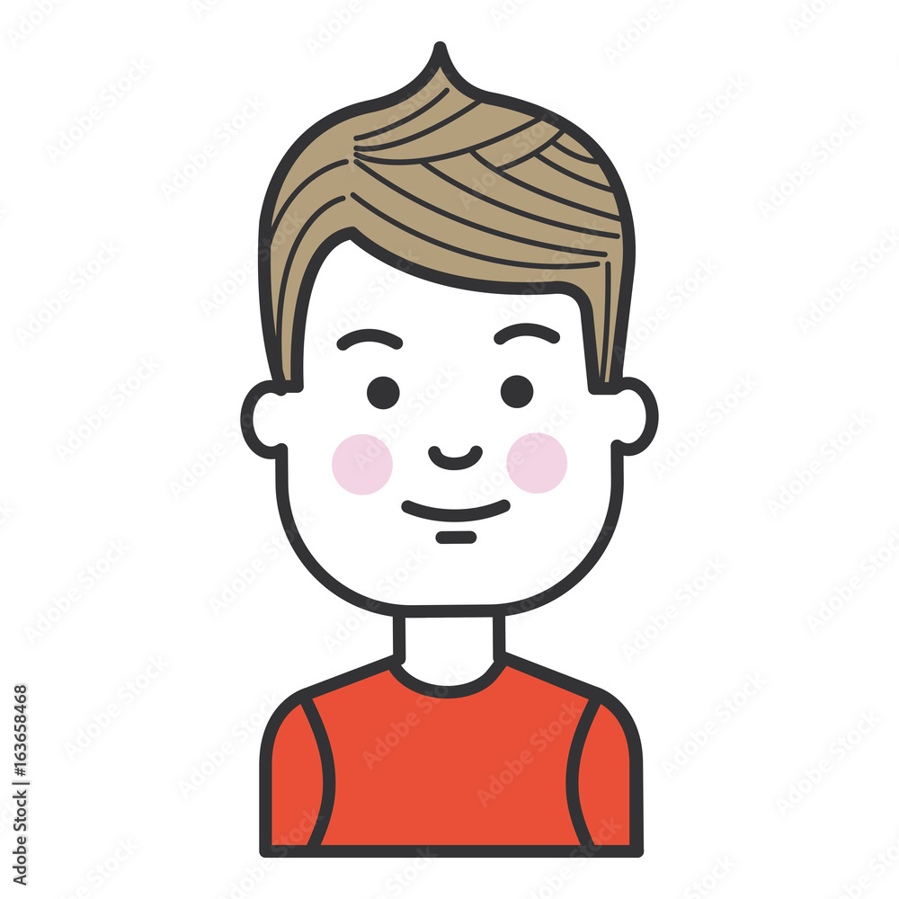 young man model avatar character vector illustration design