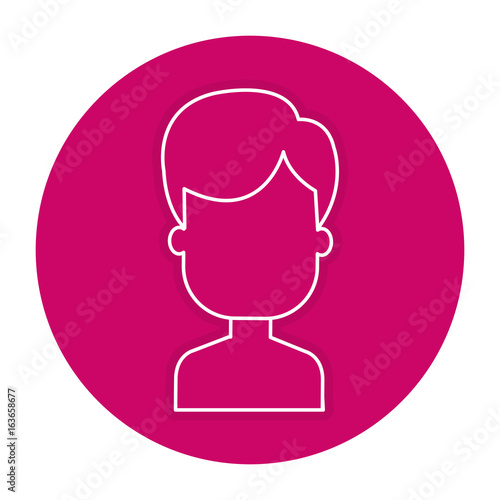 young man shirtless avatar character vector illustration design