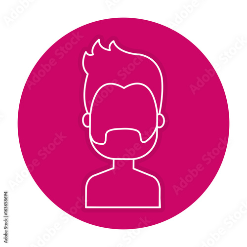 young man shirtless avatar character vector illustration design