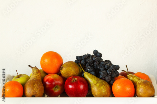 various whole fruits