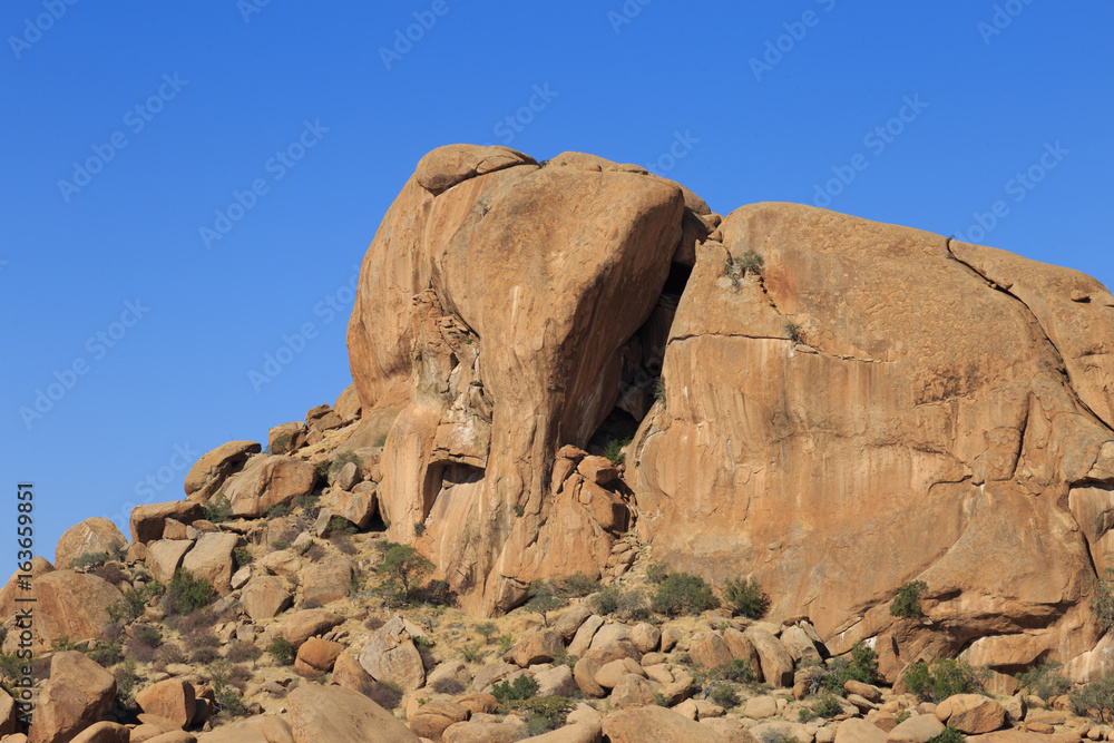 Elephant's Head Rock at Bulls Party in Ameib, Erongo, Namibia, Africa
