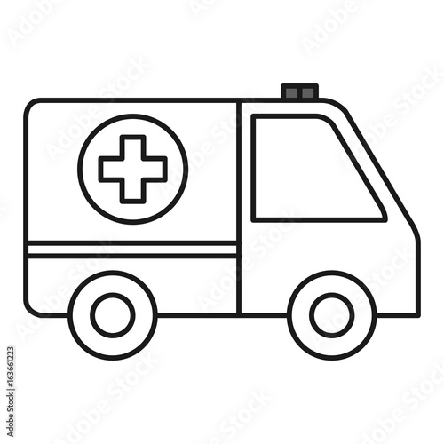 Wallpaper Mural ambulance car isolated icon vector illustration design Torontodigital.ca