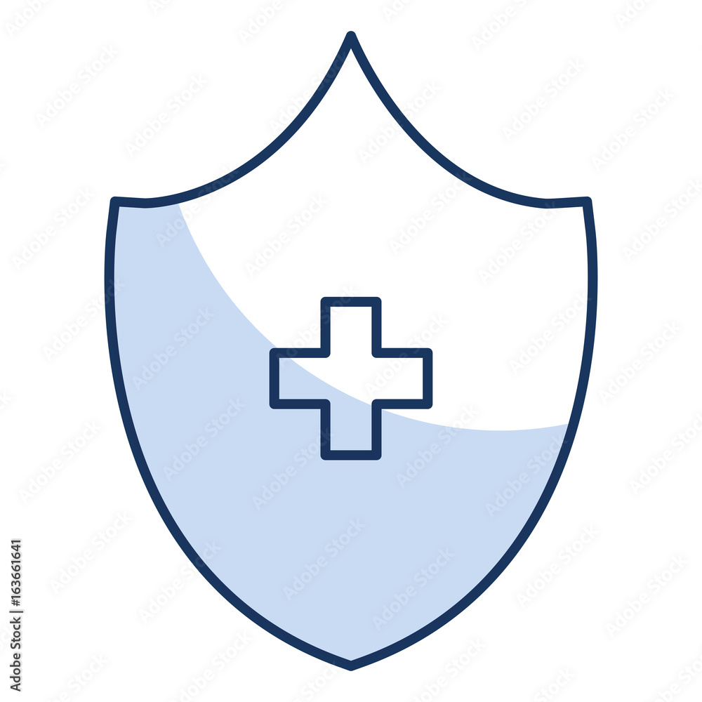 Fototapeta premium shield with cross icon vector illustration design