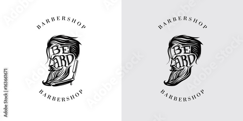 beard letter logo