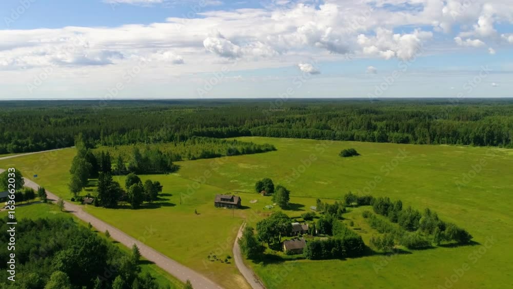 Aerial view rural countryside town, Estonia - Aerial view rural countryside town. Aerial view rural countryside town, Estonia - Aerial view rural countryside town.