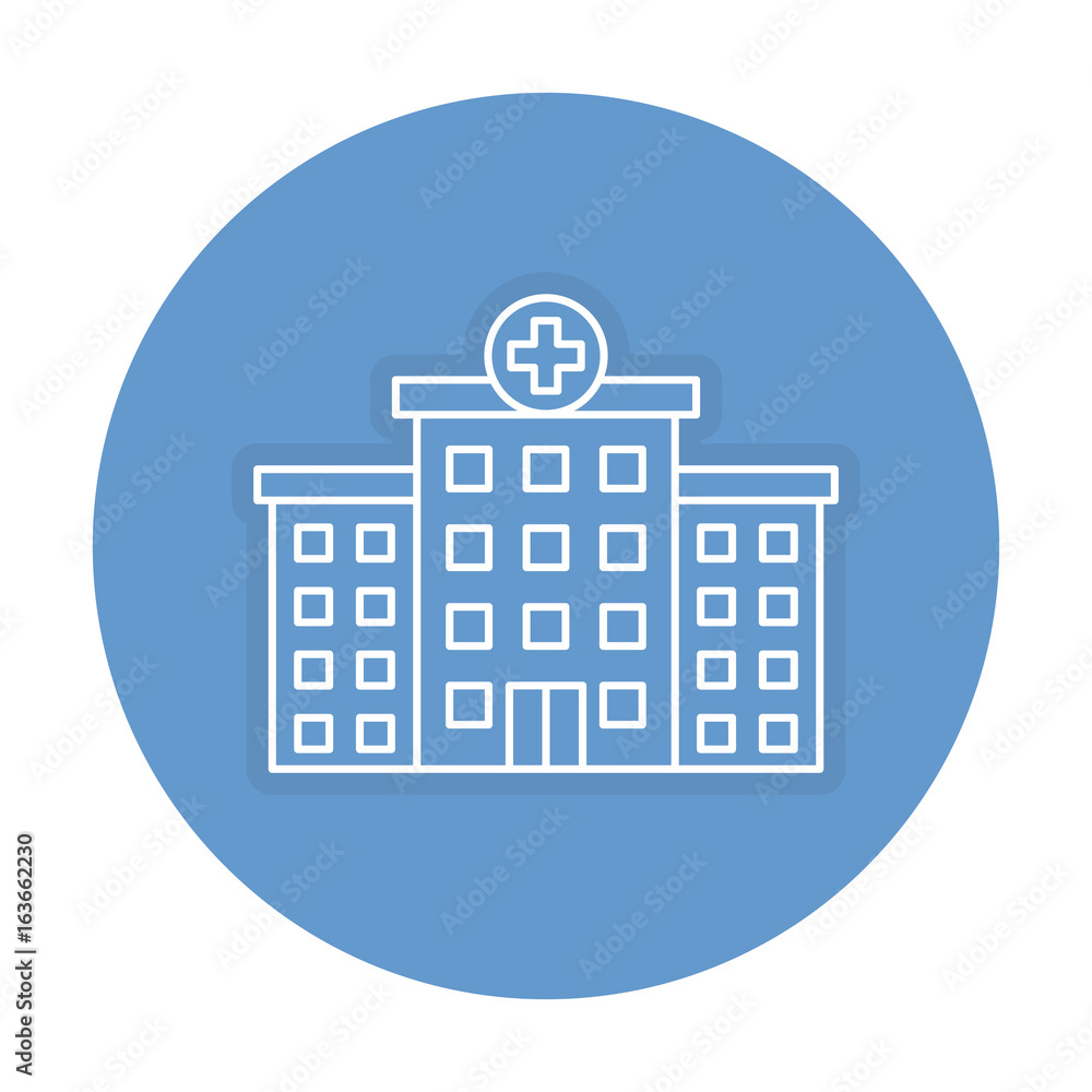 hospital building isolated icon vector illustration design