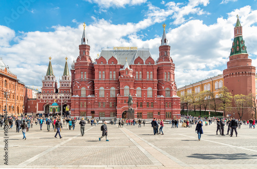 Photography Historical museum and monument to Marshal Zhukov near Red Square in Moscow