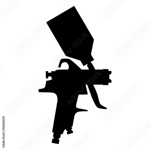 paint spray gun silhouette