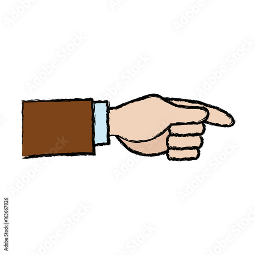 businessman hand pointing up gesture