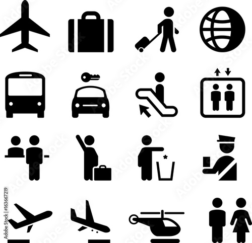 Airport Icons - Black Series