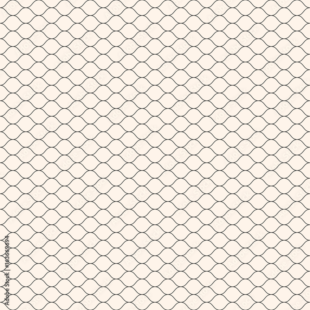 Mesh seamless pattern thin wavy lines lace Vector Image