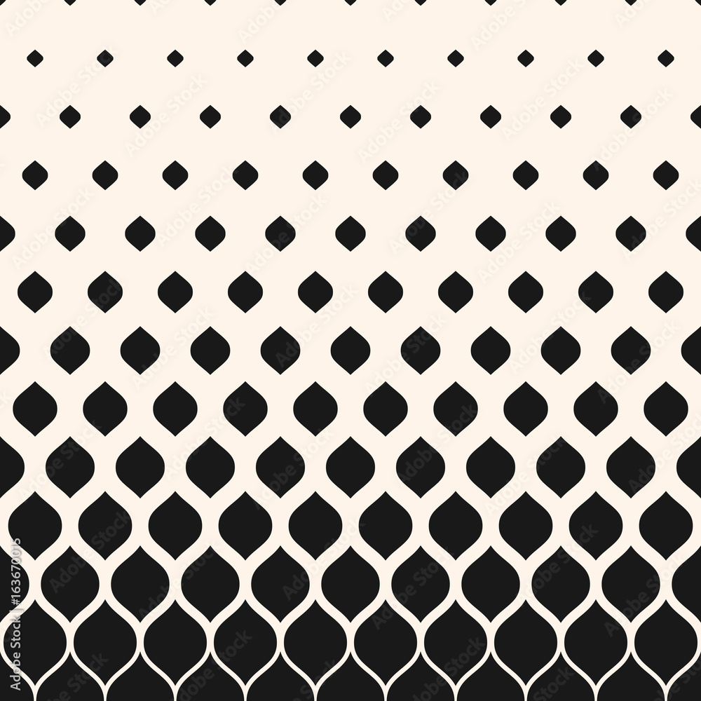 Vector halftone pattern, monochrome geometric texture, visual