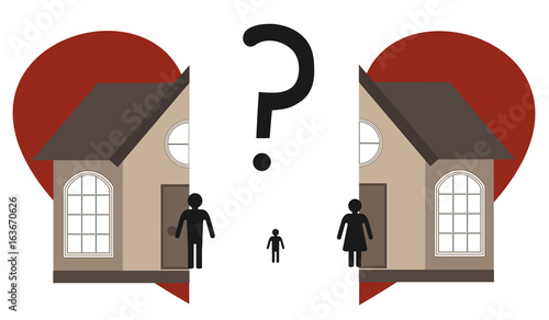 Division of property during divorce and the choice of the child with whom he will remain