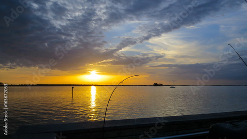 Sunset Fishing Intercoastal Waterway Dunedin Florida photo