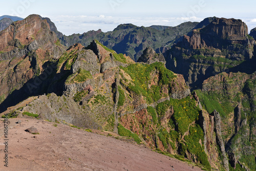 Pico Do Arieiro peak. Madeira mountains. photo