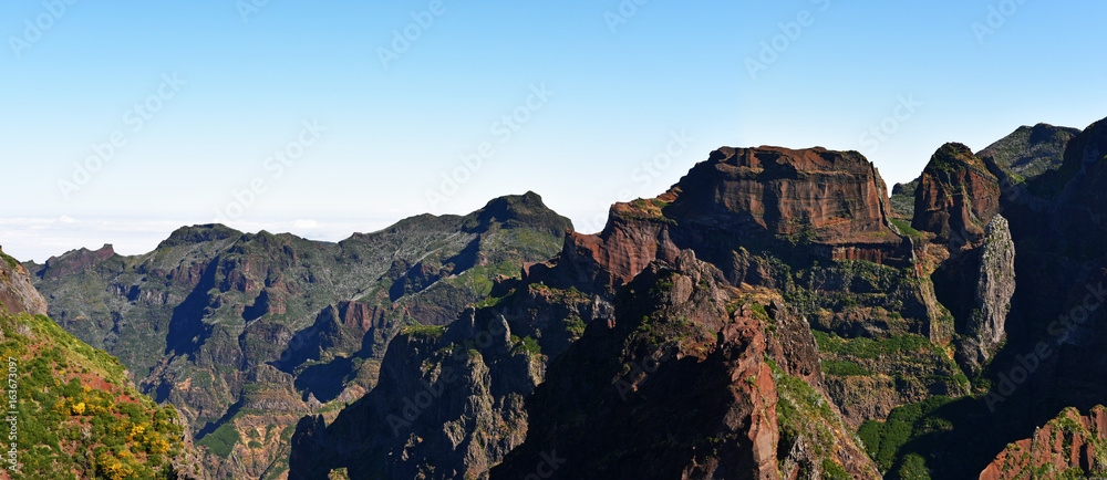Pico Do Arieiro peak. Madeira mountains.