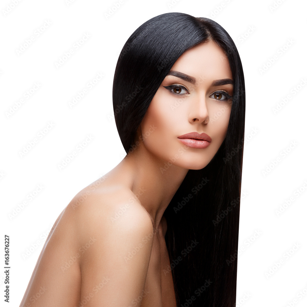 Obraz premium Beautiful Young Woman with Clean healthy hair