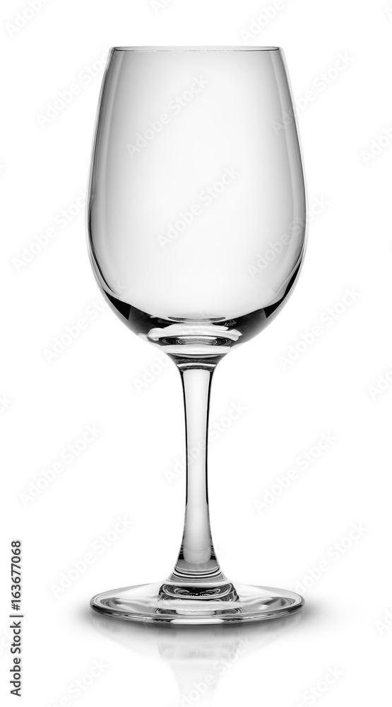 Empty wine glass for white wine