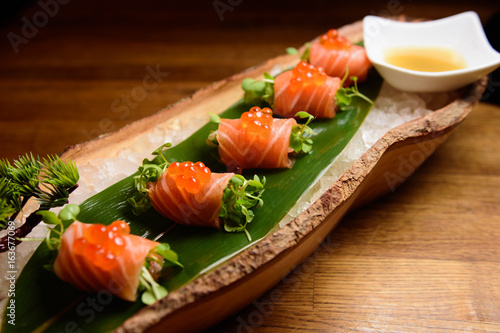 salmon sashimi special photo