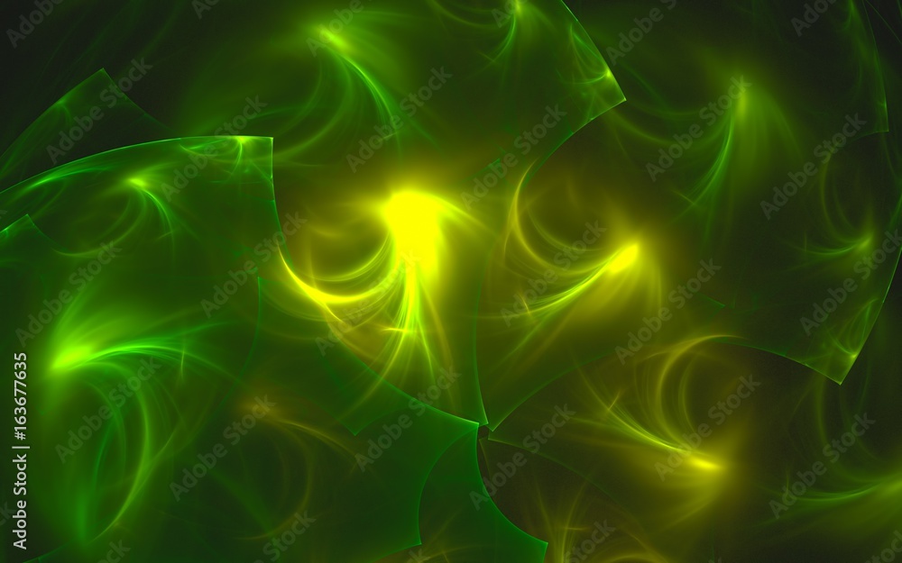 Obraz premium 3D rendering abstract fractal light background