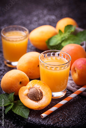 Apricot juice. Fresh summer drink
