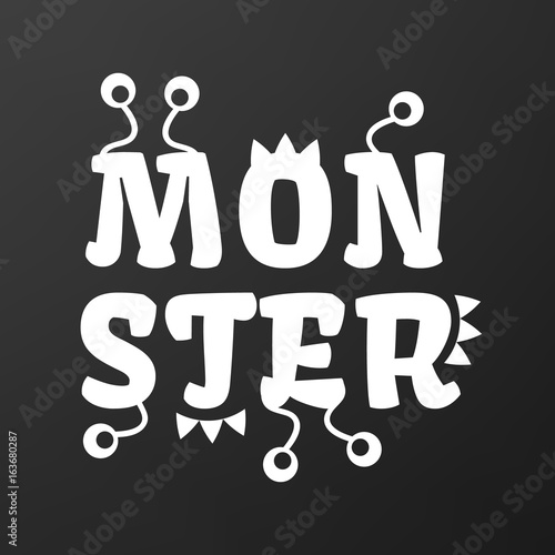 Cartoon silly monsters vector illustration. Monsters character scaring