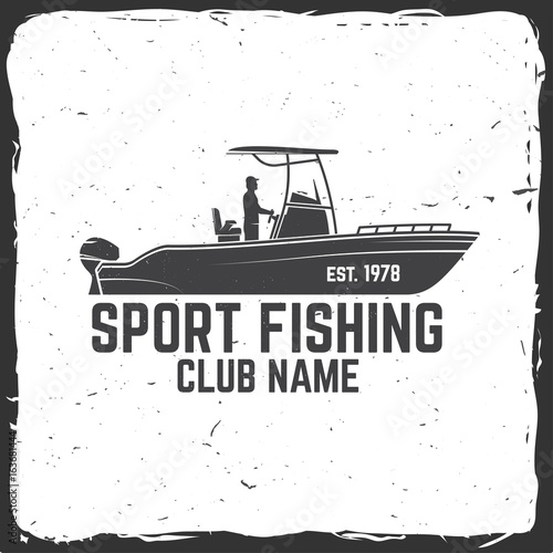 Fishing sport club. Vector illustration.