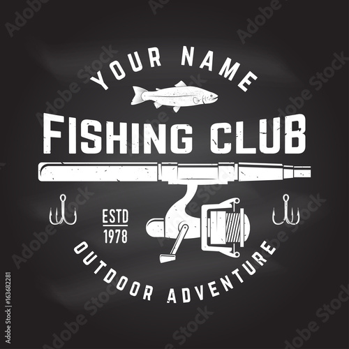 Fishing sport club. Vector illustration.