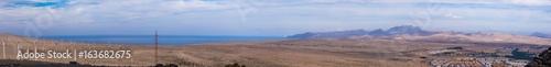 Panorama of the mountain range in the Canary Islands Spain