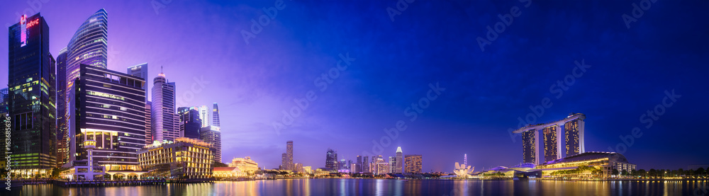 Fototapeta premium Singapore skyline background