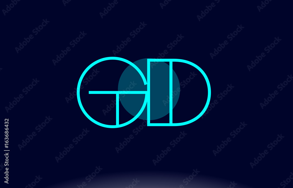 gd g d blue line circle alphabet letter logo icon template vector design gd g d blue line circle alphabet letter logo icon template vector design